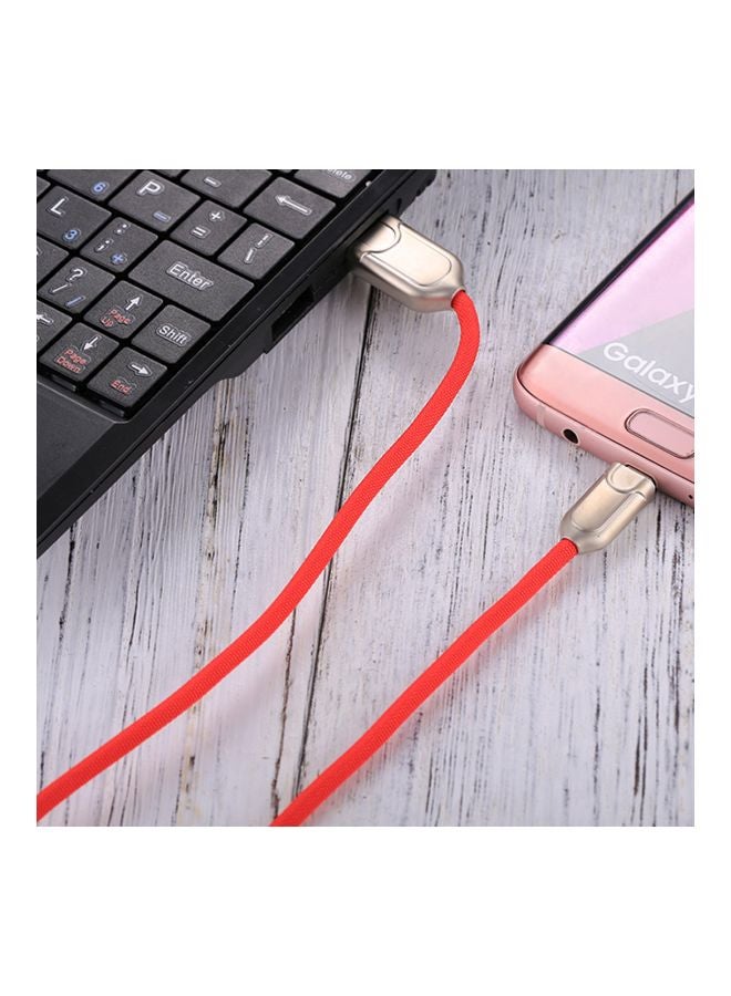 كابل للشحن السريع ومزامنة البيانات من منفذ USB مايكرو إلى منفذ USB 2.0 أحمر - Image 5
