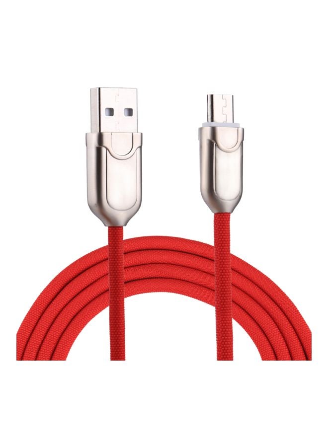 كابل للشحن السريع ومزامنة البيانات من منفذ USB مايكرو إلى منفذ USB 2.0 أحمر - Image 4