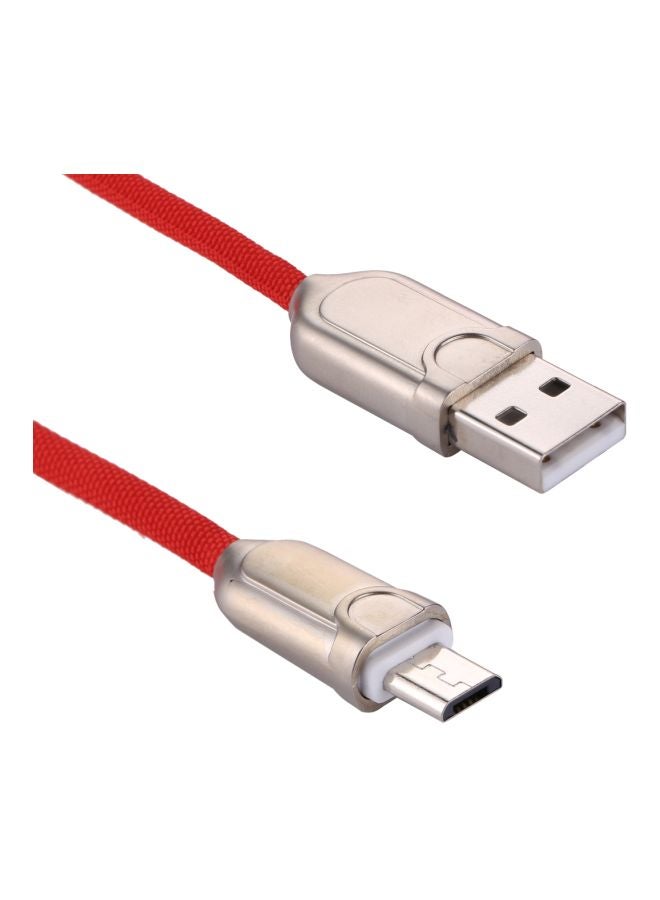 كابل للشحن السريع ومزامنة البيانات من منفذ USB مايكرو إلى منفذ USB 2.0 أحمر - Image 3