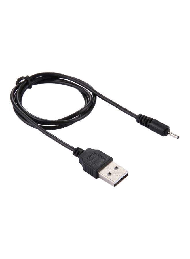 كابل شحن من USB إلى DC 2.0 ملليمتراً أسود - Image 1