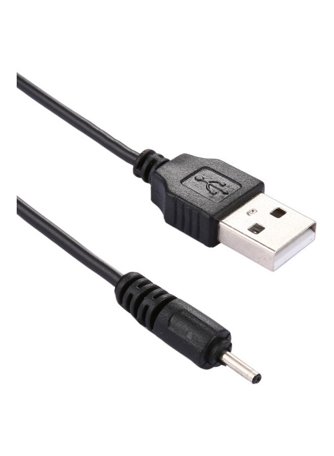 كابل شحن من USB إلى DC 2.0 ملليمتراً أسود - Image 4