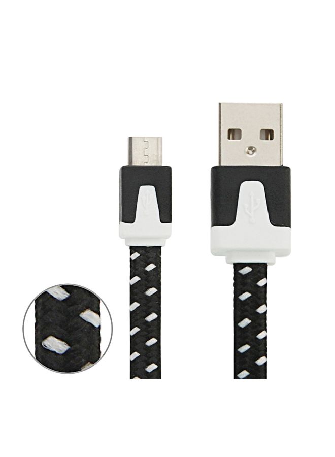 كابل شحن ومزامنة بيانات بمنفذ Micro USB أسود/ أبيض - Image 2