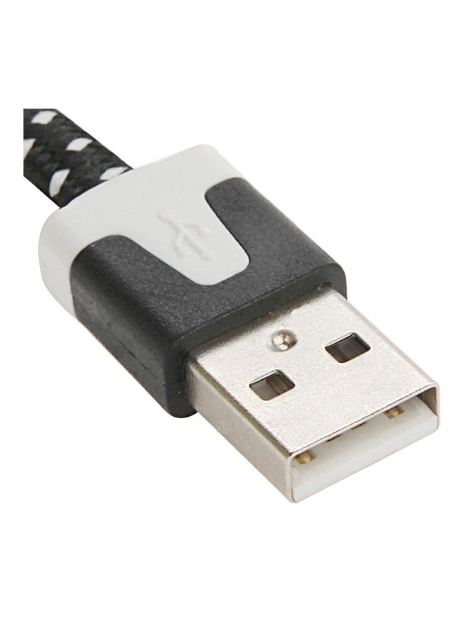 كابل شحن ومزامنة بيانات بمنفذ Micro USB أسود/ أبيض - Image 3