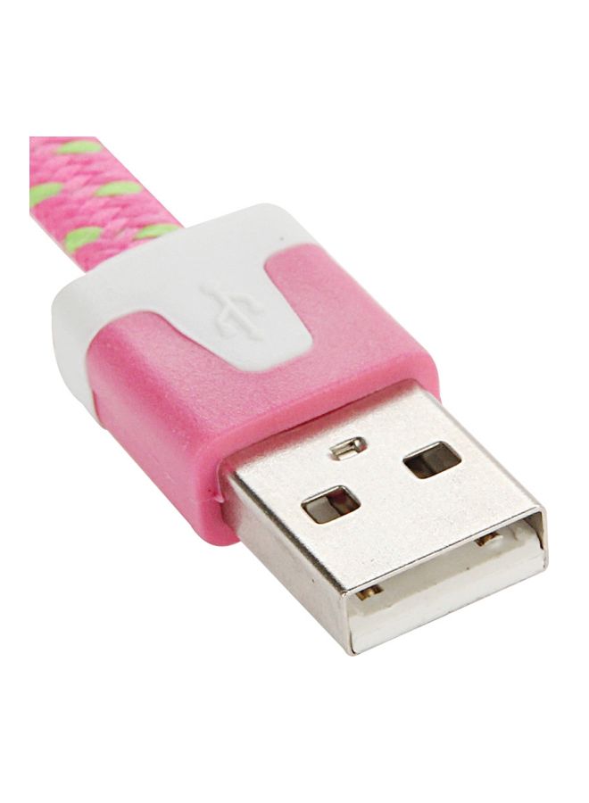 كابل شحن ومزامنة بيانات بمنفذ Micro USB وردي/ أبيض/ أخضر - Image 3