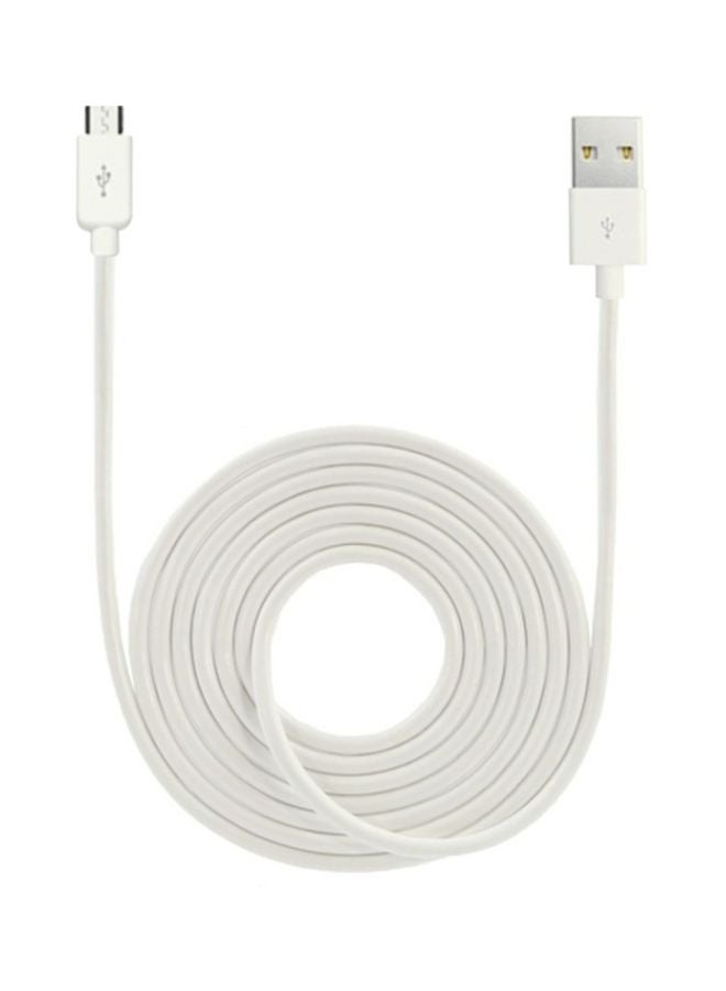 كابل شحن ومزامنة بيانات بمنفذ Micro USB أبيض - Image 2