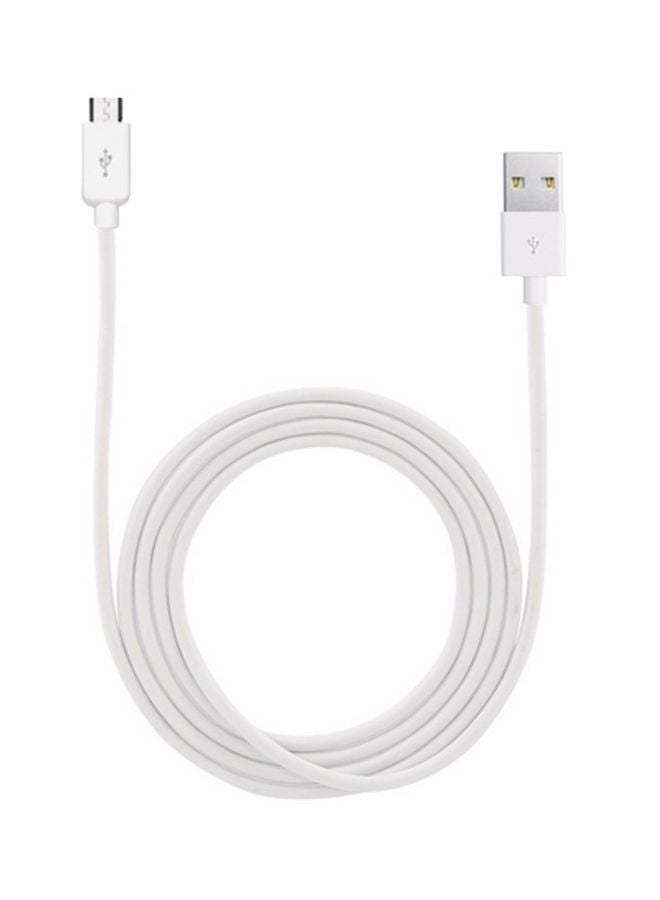 كابل شحن ومزامنة بيانات بمنفذ Micro USB أبيض - Image 3