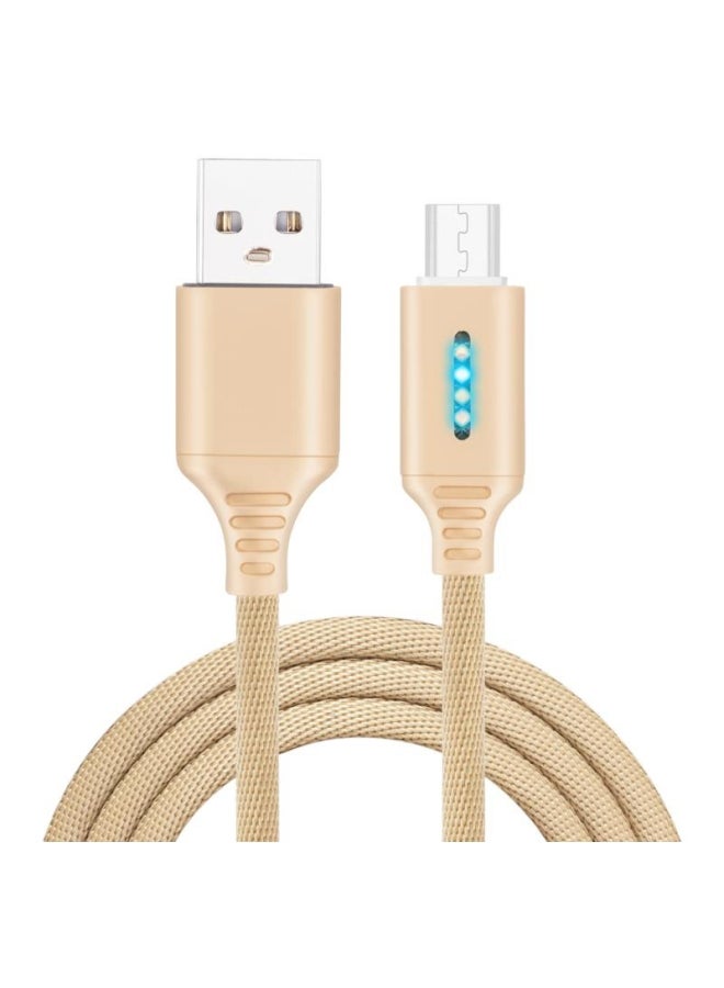 كابل شحن ومزامنة بيانات بمنفذ Micro USB ذهبي - Image 2