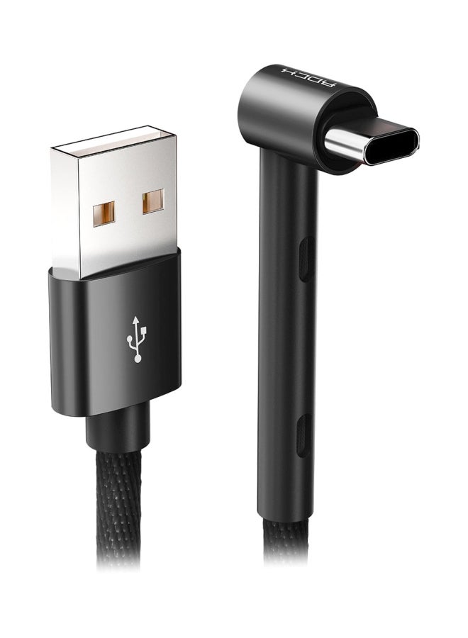 Rock Type-C Data Sync Charging Cable Black - Image 1