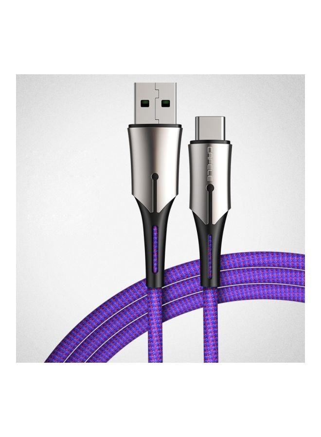كافيلي كابل شحن ومزامنة بيانات كيرسيت من سلسلة ميتال بن من USB إلى USB Type-C أرجواني - Image 2