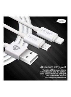 Lenyes Type-C Data Sync Charging Cable White  - Image 5