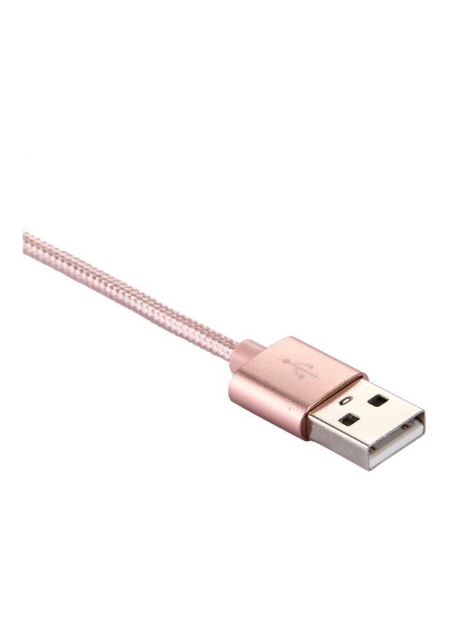 Type-C Data Sync Charging Cable Rose Gold - Image 3