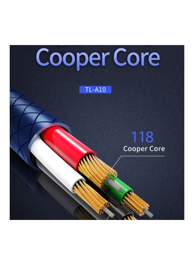 تيكلاست كابل باور لاين+ من USB-C إلى USB 3.0 أزرق ياقوتي - Image 4