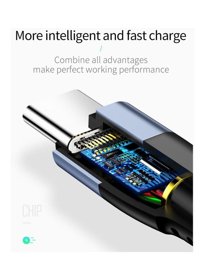 جوي روم كابل شحن ومزامنة بيانات نوع سي أسود/رمادي - Image 3