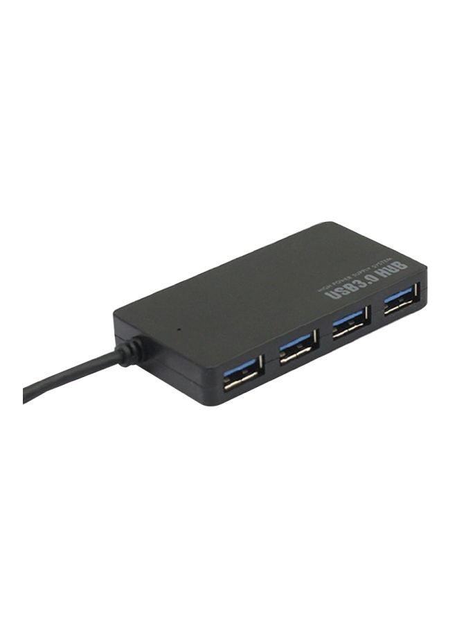 موزع بـ4 منافذ Type-C USB 3.0 أسود - Image 2
