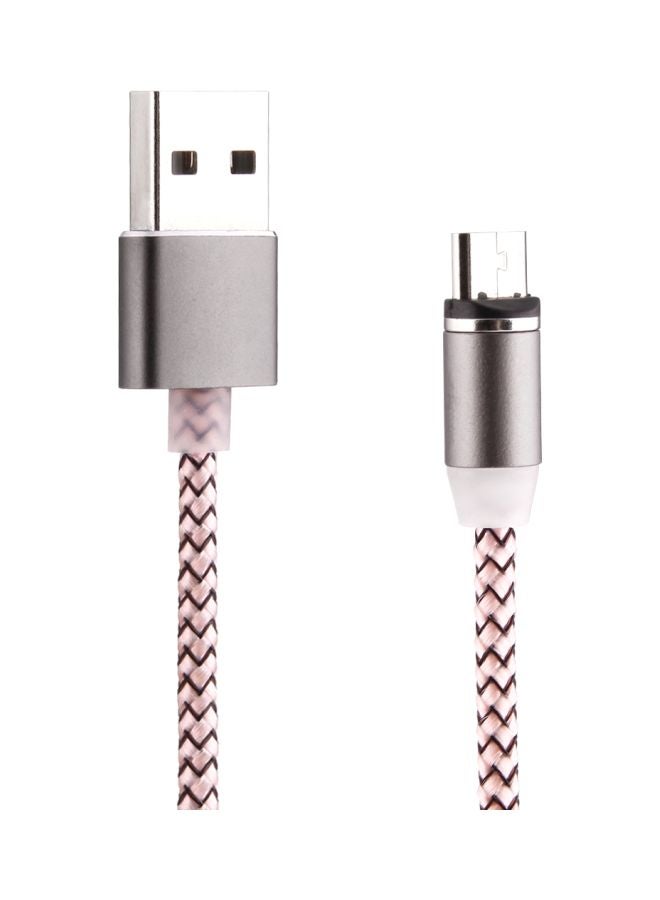 Magnetic Micro USB Charging Cable Pink - Image 2