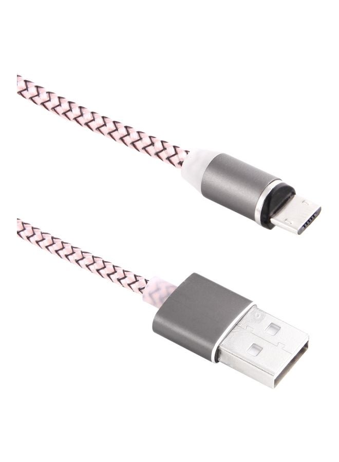 Magnetic Micro USB Charging Cable Pink - Image 3