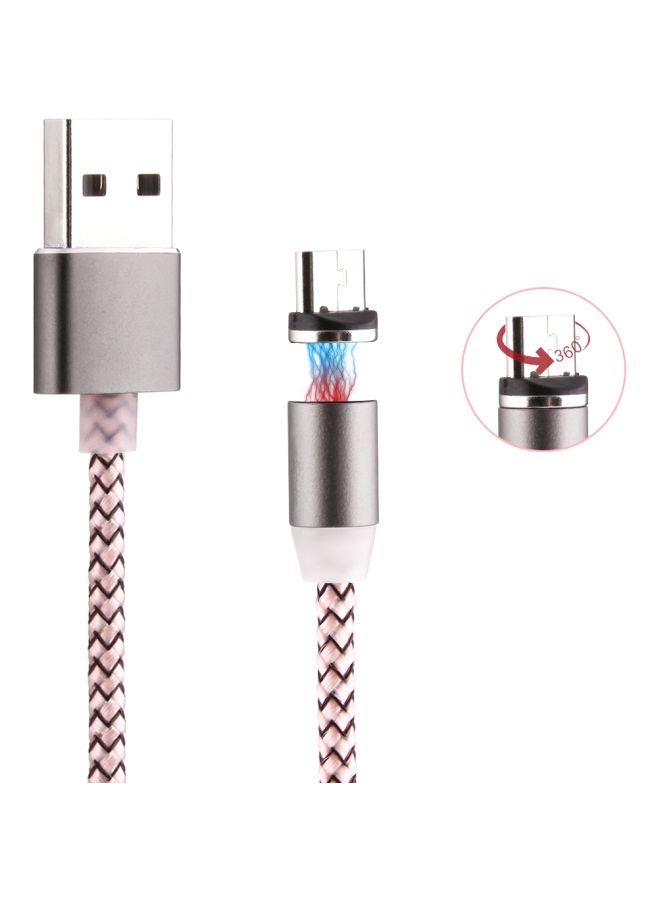 Magnetic Micro USB Charging Cable Pink - Image 5
