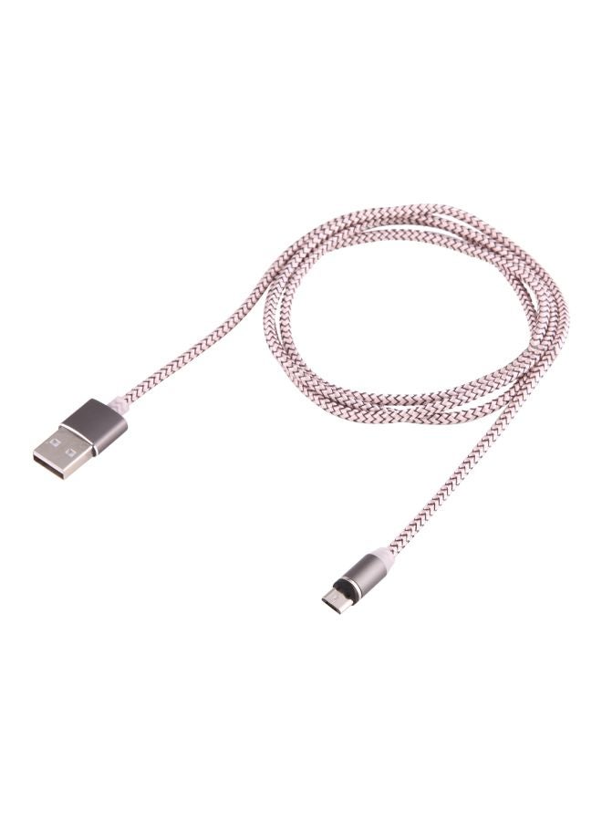 Magnetic Micro USB Charging Cable Pink - Image 1