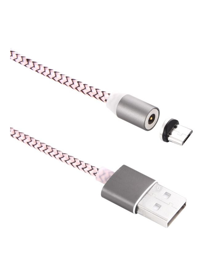 Magnetic Micro USB Charging Cable Pink - Image 4