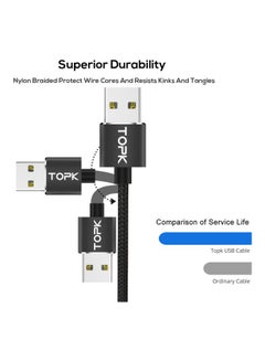 TOPK Magnetic Type-C Charging Cable Black  - Image 4