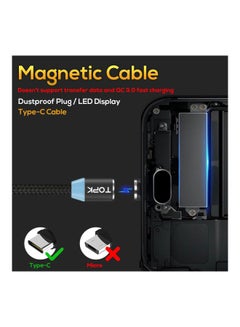 TOPK Magnetic Type-C Charging Cable Black  - Image 2