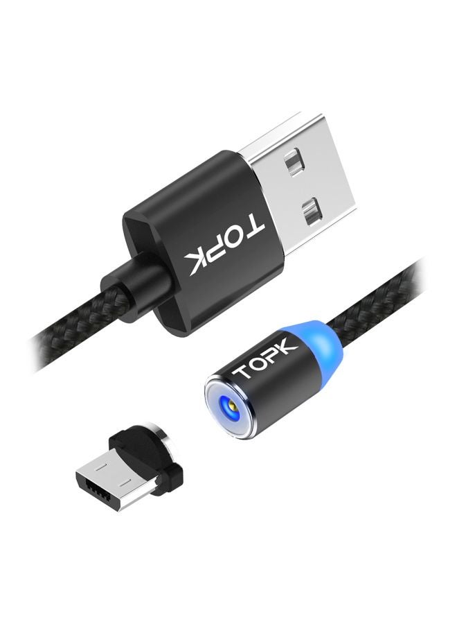توبك كابل شحن مغناطيسي مايكرو USB أسود - Image 1