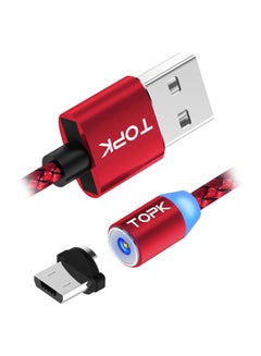 TOPK Micro USB Data Sync Charging Cable Red  - Image 1