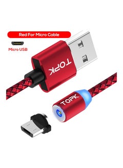 TOPK Micro USB Data Sync Charging Cable Red  - Image 2