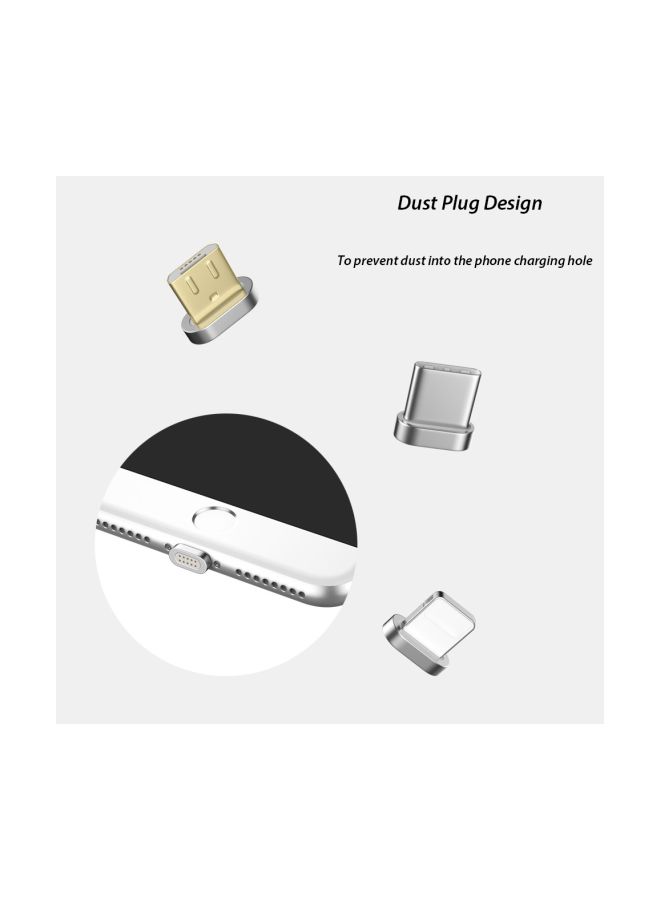 Type-C Magnetic Charging Cable Head Connecter Silver - Image 5