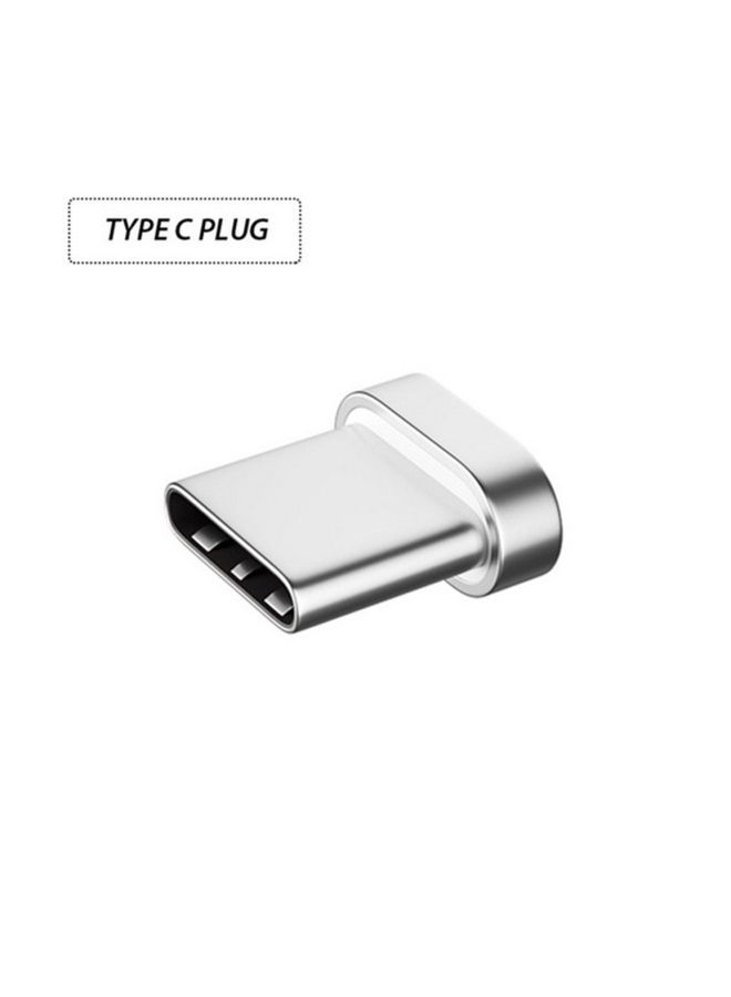 Type-C Magnetic Charging Cable Head Connecter Silver - Image 2