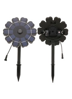 Decdeal Flower Shaped Solar Fountain Pump With Stake Black/Blue 