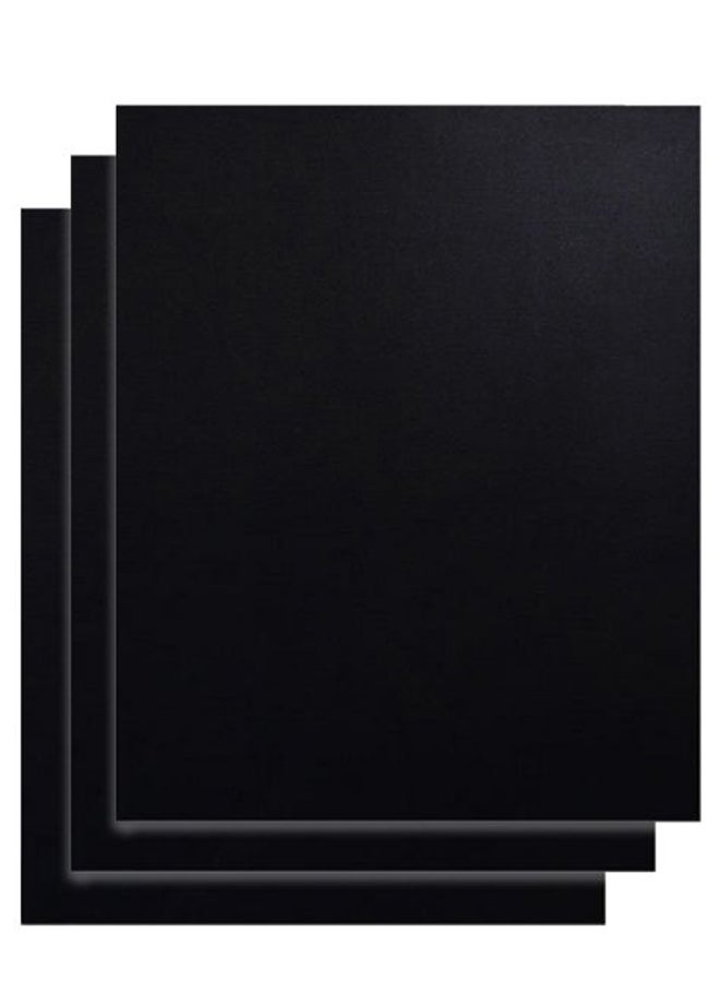 Generic - 3-Piece Non-Stick Barbecue Oven Liner Set Black - Image 1