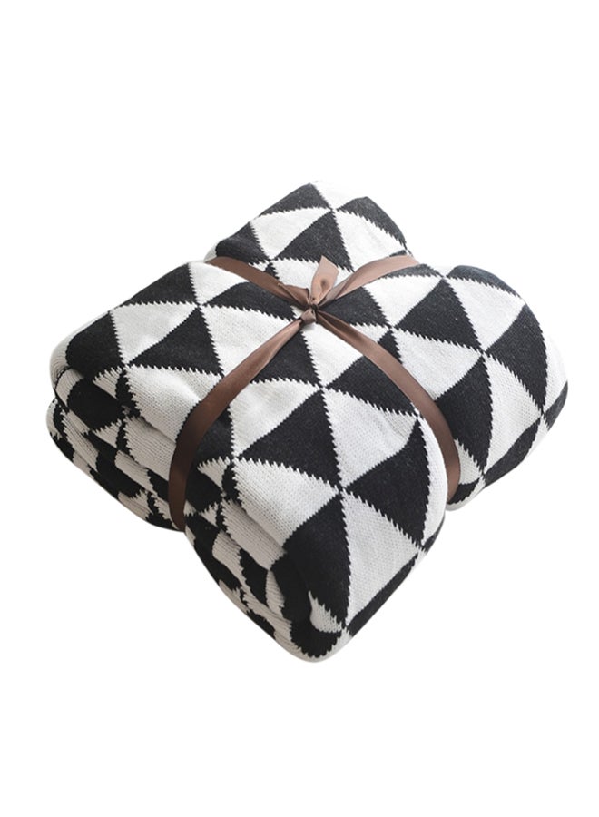 Three Layers Triangle Pattern Blanket cotton Multicolour 110x130cm