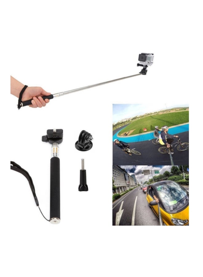 BOYA - 10-In-1 Selfie Stick Kit For GoPro Hero 6/5/4/3 Silver/Black - Image 1