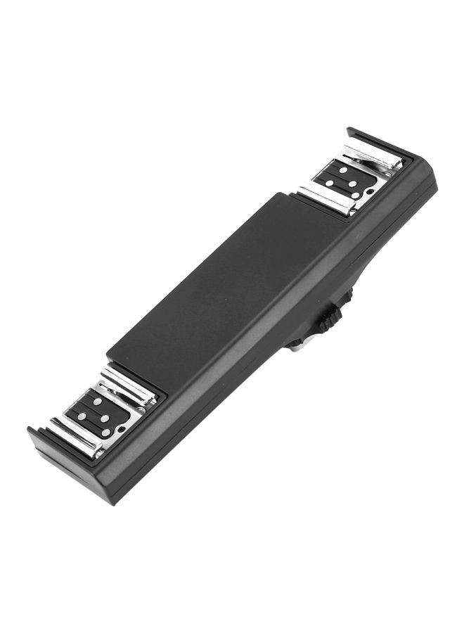Dual Flashlight Bracket Splitter For Canon/DSLR/Camcorder Black  - Image 1