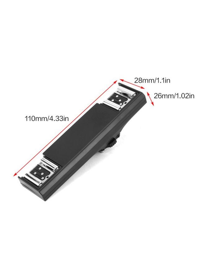 Dual Flashlight Bracket Splitter For Canon/DSLR/Camcorder Black  - Image 5