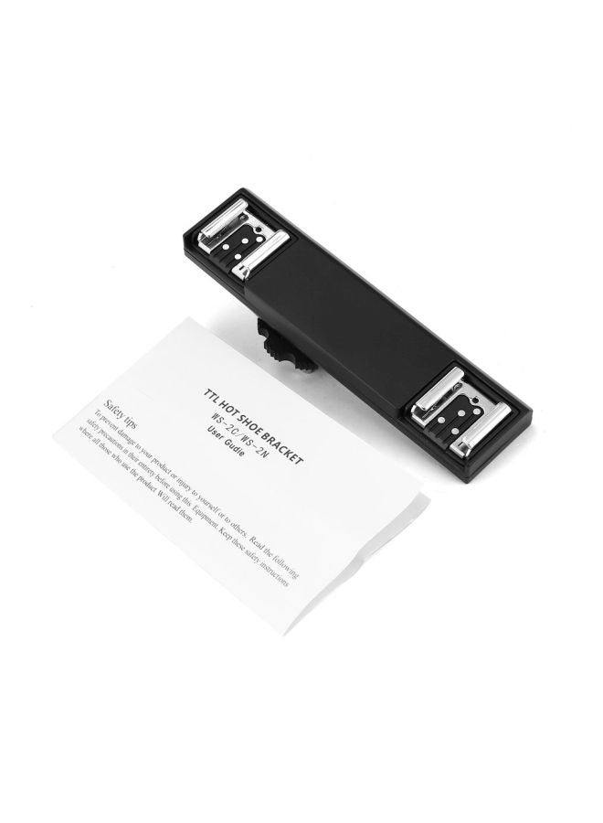 Dual Flashlight Bracket Splitter For Canon/DSLR/Camcorder Black  - Image 4
