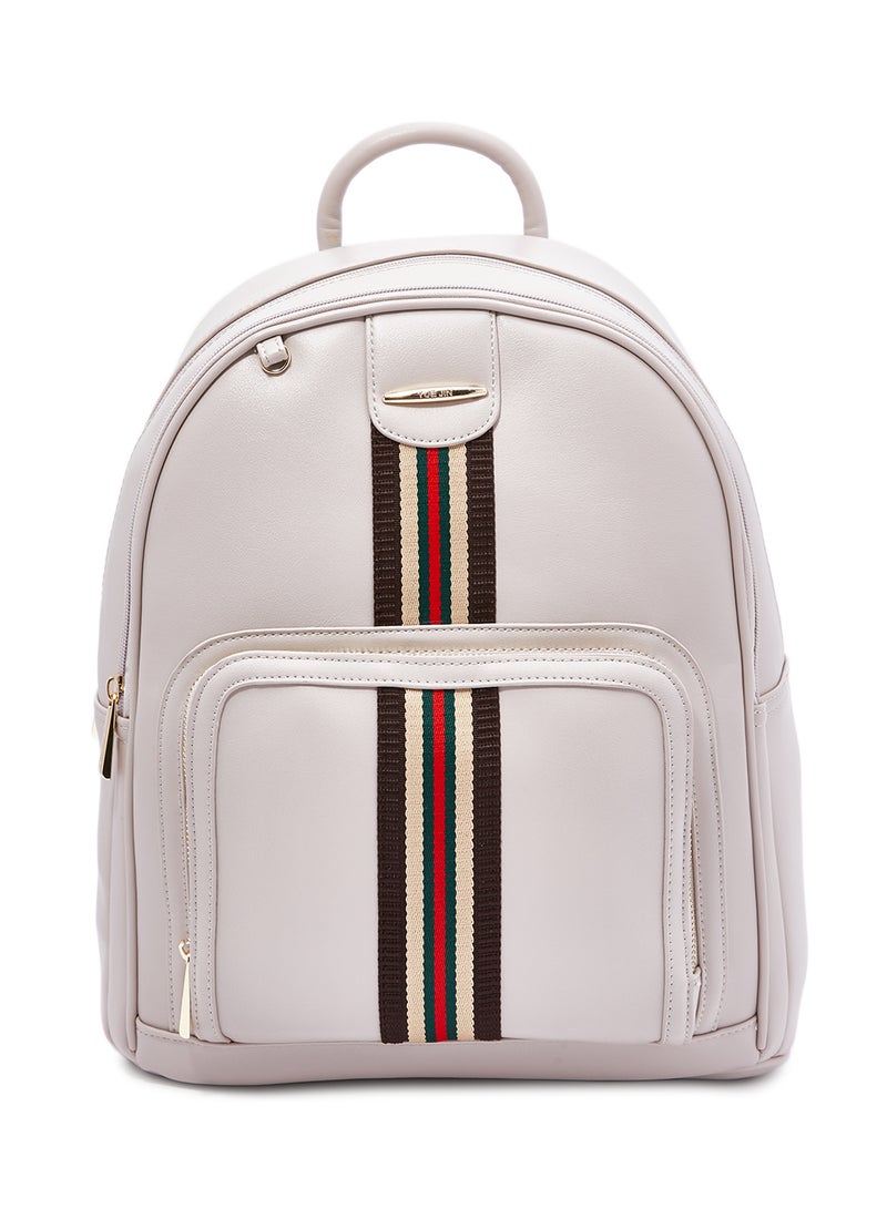 YUEJIN - Faux Leather Fashion Backpack Grey - Image 1