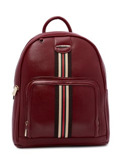 Faux Leather Fashion Backpack Wine