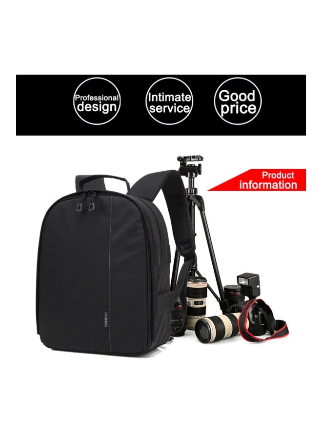 Generic Protective Camera Backpack For Canon Black/Green  - Image 4