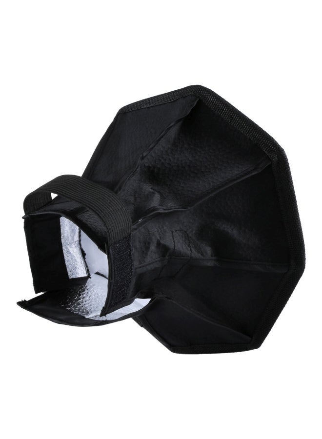 Octagonal Foldable Flash Diffuser Softbox 20cm Black/White
