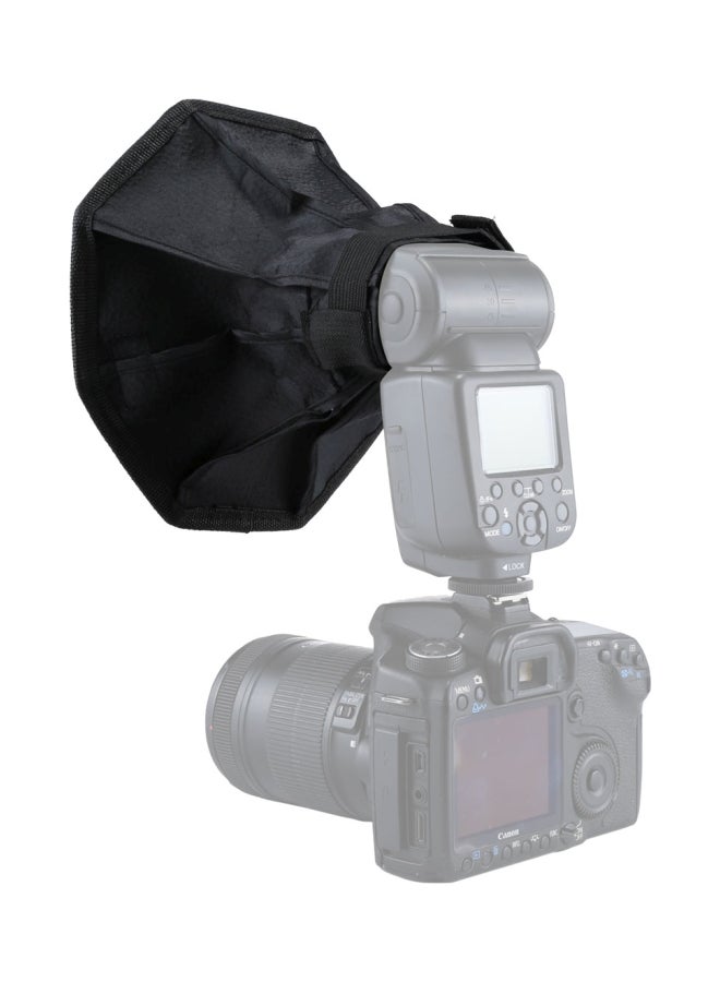 Octagonal Foldable Flash Diffuser Softbox 20cm Black/White