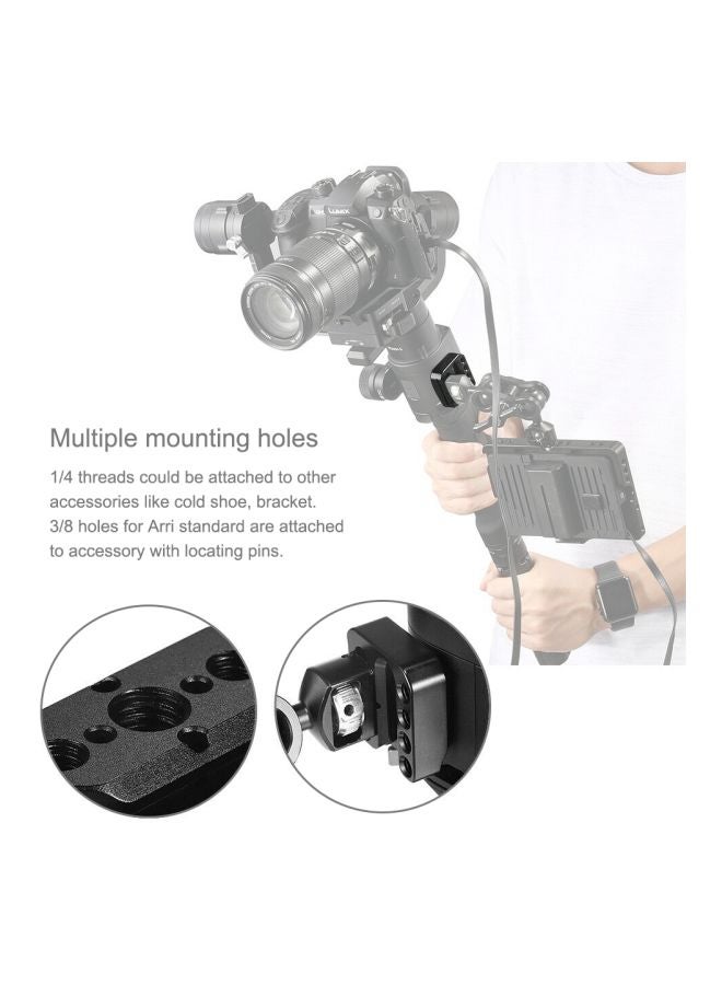 Quick Release Plate External Mounting Holder Black
