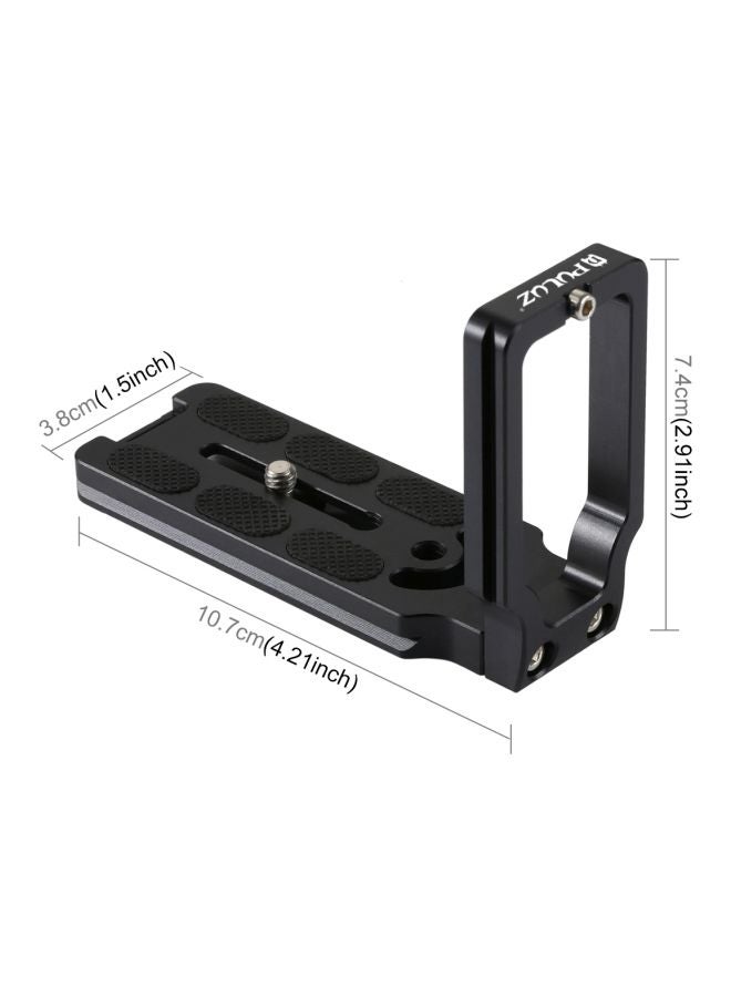 PULUZ Vertical Quick Release L Plate Camera Bracket Black  - Image 4