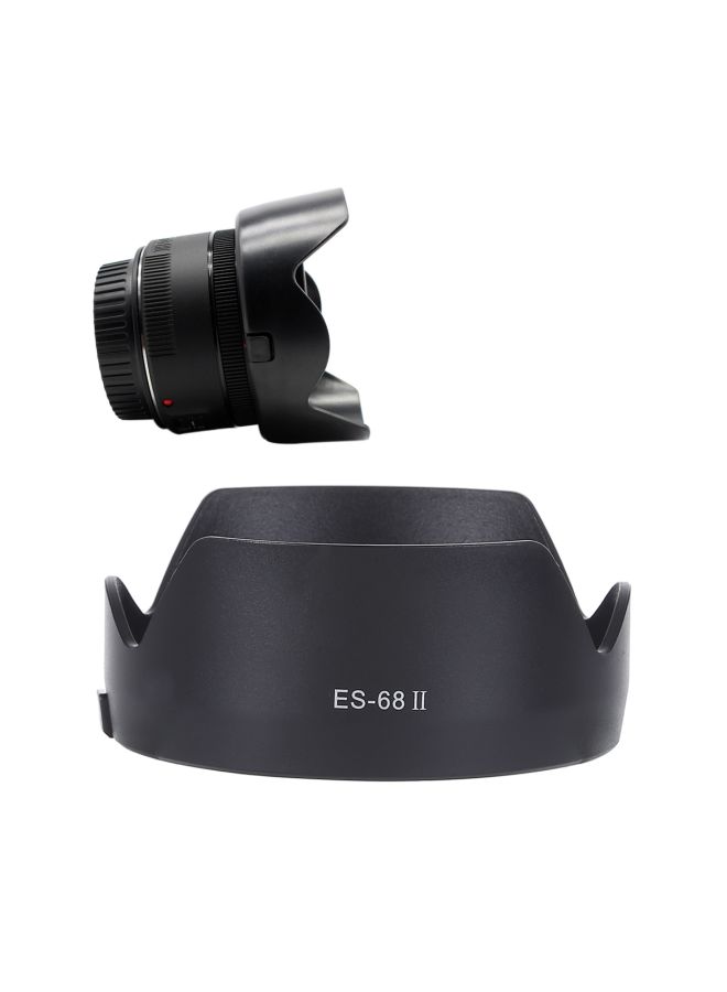ماركة غير محددة - غطاء عدسة ES-68II لكاميرا كانون EF مقاس 50 مم f/1.8 STM مقاس 49 مم أسود - Image 1