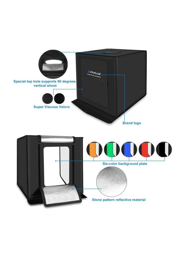 PULUZ Portable Studio Tent With 6 Colour Backdrops Black  - Image 5