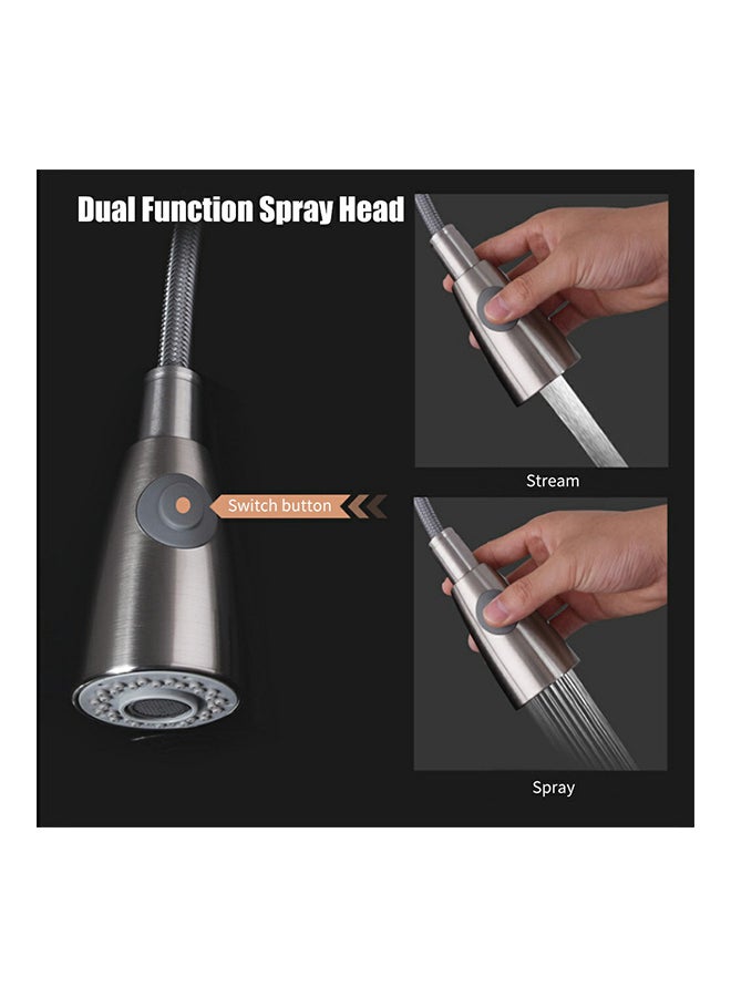 Generic - Pull Out Kitchen Faucets With 2 Spray Modes Silver - Image 1