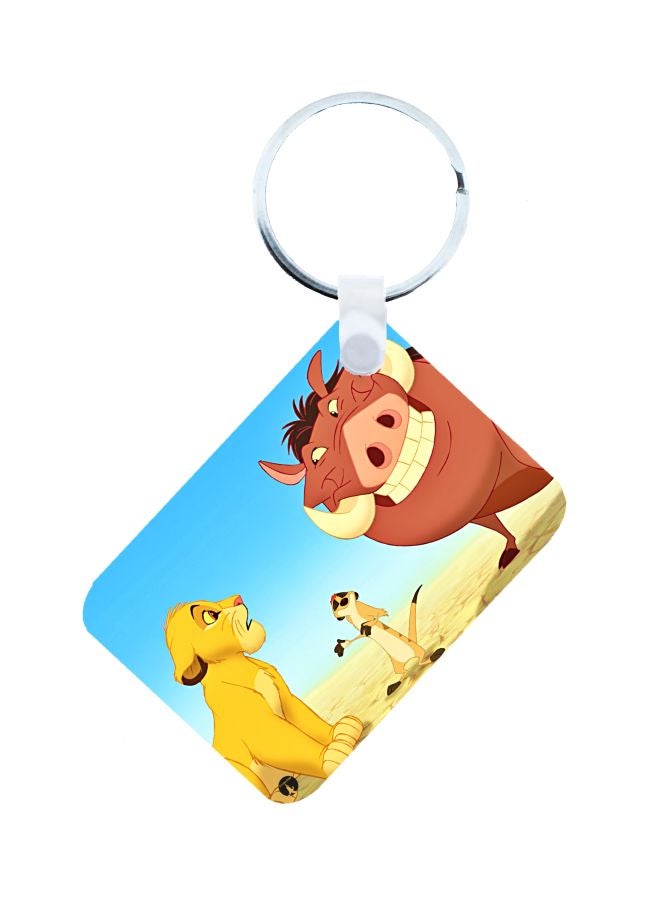 BP The Lion King Printed Keychain Blue/Yellow/Brown