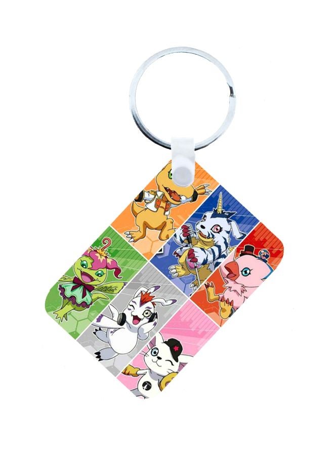 BP Anime Digimon Printed Keychain Multicolour