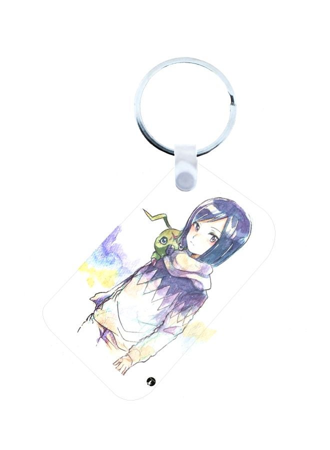 BP Anime Digimon Printed Keychain White/Blue/Green